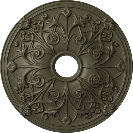 Ekena Millwork Jamie Ceiling Medallion (Fits Canopies up to 3 7/8"), 23 5/8"OD x 3 7/8"ID x 2 1/8"P, Witch Hazel CM23JAWHF